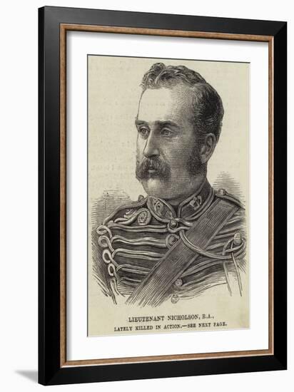 Lieutenant Nicholson, Ra, Lately Killed in Action-null-Framed Giclee Print