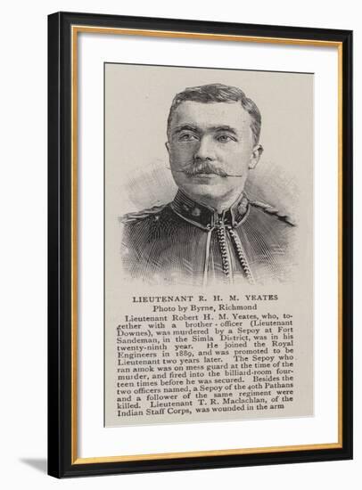 Lieutenant R H M Yeates-null-Framed Giclee Print