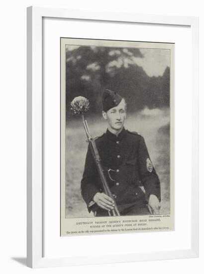 Lieutenant Thomson (Queen's Edinburgh Rifle Brigade), Winner of the Queen's Prize at Bisley-null-Framed Giclee Print