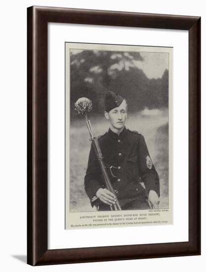 Lieutenant Thomson (Queen's Edinburgh Rifle Brigade), Winner of the Queen's Prize at Bisley-null-Framed Giclee Print