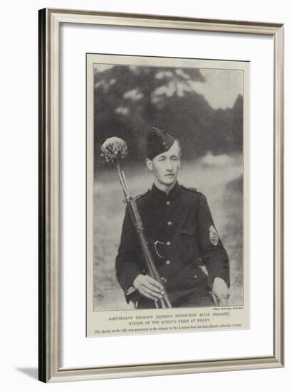 Lieutenant Thomson (Queen's Edinburgh Rifle Brigade), Winner of the Queen's Prize at Bisley-null-Framed Giclee Print