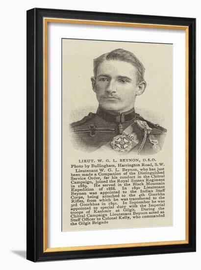 Lieutenant W G L Beynon-null-Framed Giclee Print