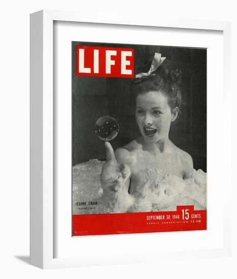 LIFE Actress Jeanne Crain 1946-null-Framed Art Print
