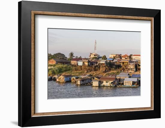 Life Along the Mekong River Approaching the Capital City of Phnom Penh, Cambodia, Indochina-Michael Nolan-Framed Photographic Print