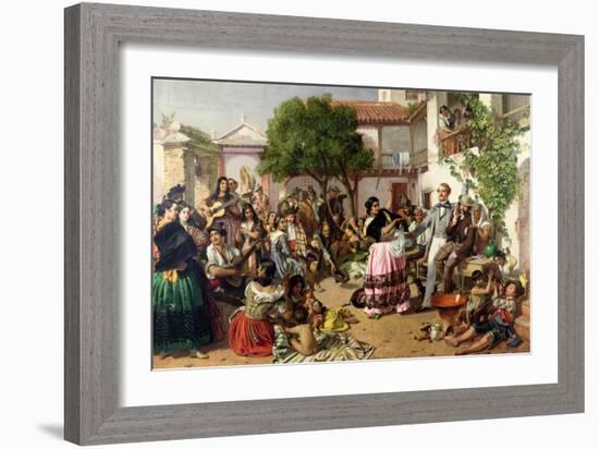 Life Among the Gypsies, Seville, 1853-John Phillip-Framed Giclee Print