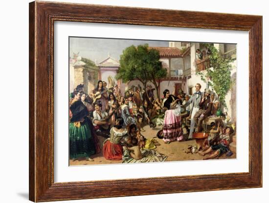 Life Among the Gypsies, Seville, 1853-John Phillip-Framed Giclee Print