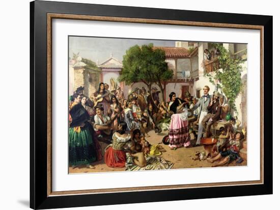 Life Among the Gypsies, Seville, 1853-John Phillip-Framed Giclee Print