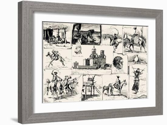 Life among the Papagos of San Xavier. Frederic Remington.-Frederic Remington-Framed Giclee Print