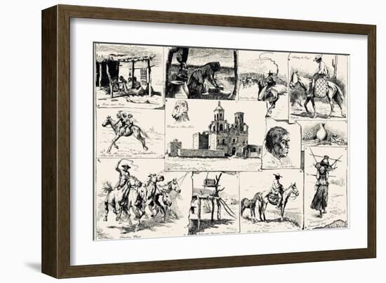 Life among the Papagos of San Xavier. Frederic Remington.-Frederic Remington-Framed Giclee Print