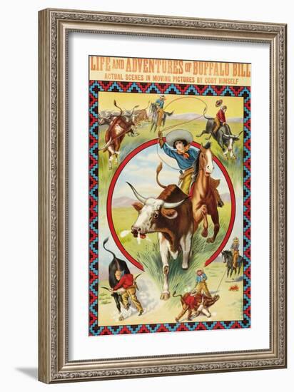 Life and Adventures of Buffalo Bill-null-Framed Premium Giclee Print