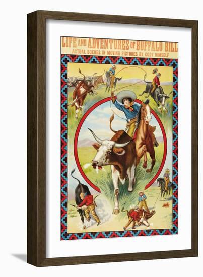 Life and Adventures of Buffalo Bill-null-Framed Premium Giclee Print