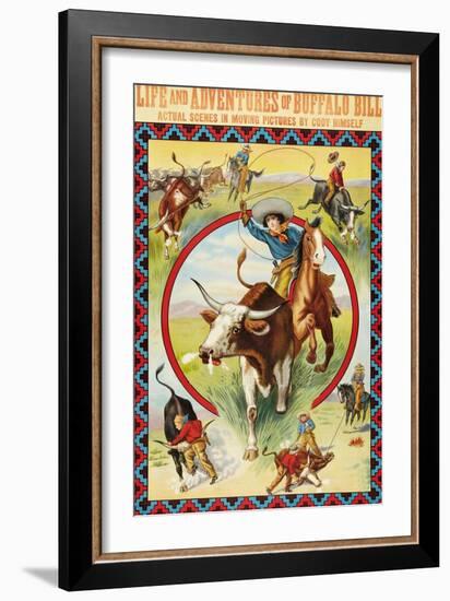 Life and Adventures of Buffalo Bill-null-Framed Premium Giclee Print