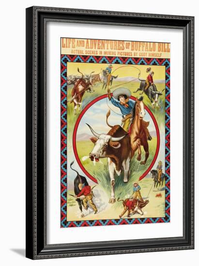 Life and Adventures of Buffalo Bill-null-Framed Art Print