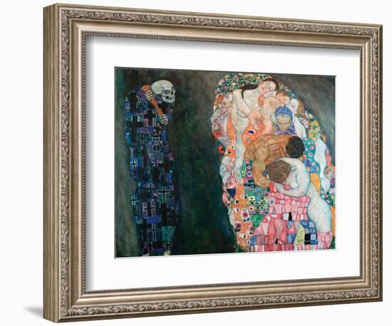 Life and Death, circa 1910-1915 (Oil on Canvas)-Gustav Klimt-Framed Giclee Print