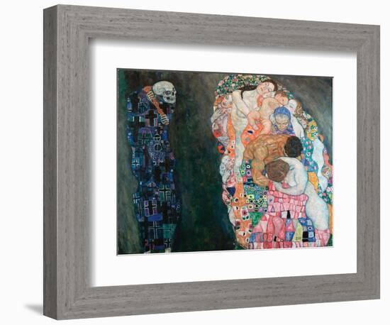 Life and Death, circa 1910-1915 (Oil on Canvas)-Gustav Klimt-Framed Giclee Print