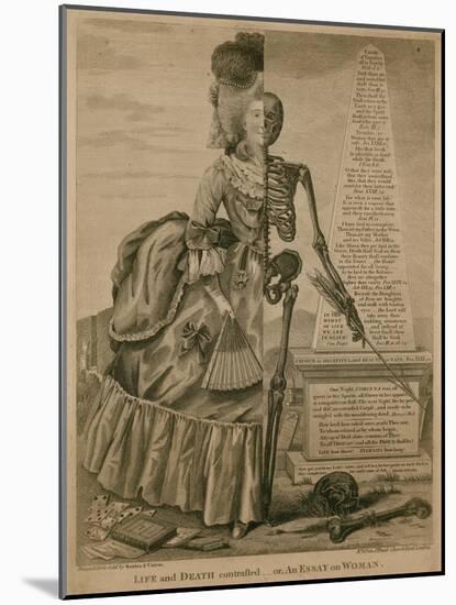 Life and Death Contrasted - or an Essay on Woman-Robert Dighton-Mounted Giclee Print