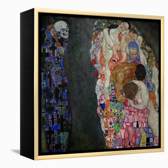 Life and Death (Tod Und Leben)-Gustav Klimt-Framed Premier Image Canvas