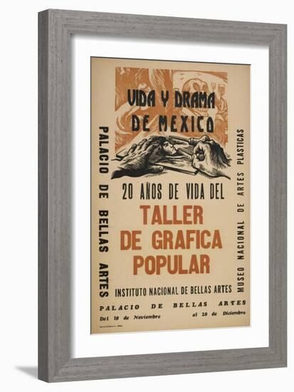 Life and Drama of Mexico: 20 Yrs in the Life of the Taller De Grafica Popular-Alberto Beltran-Framed Art Print