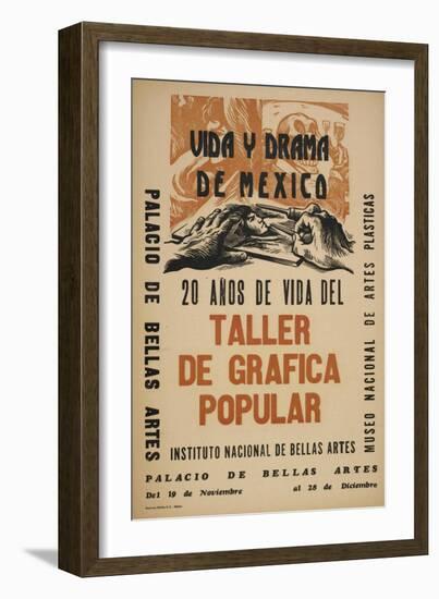 Life and Drama of Mexico: 20 Yrs in the Life of the Taller De Grafica Popular-Alberto Beltran-Framed Art Print