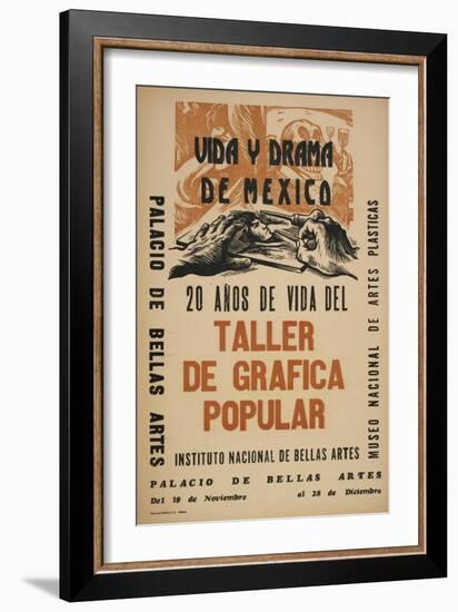 Life and Drama of Mexico: 20 Yrs in the Life of the Taller De Grafica Popular-Alberto Beltran-Framed Art Print