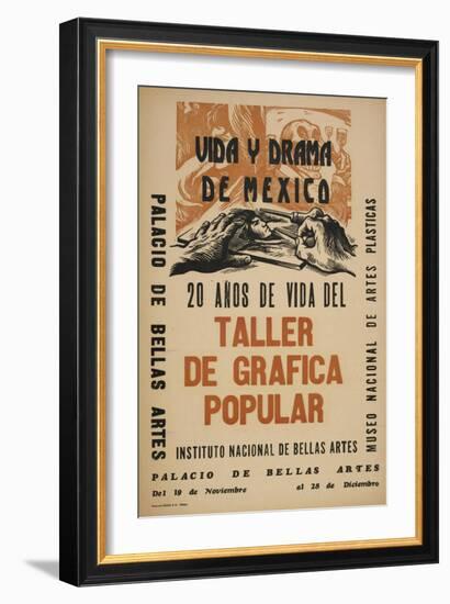 Life and Drama of Mexico: 20 Yrs in the Life of the Taller De Grafica Popular-Alberto Beltran-Framed Art Print