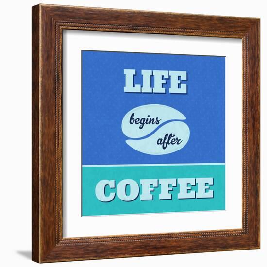 Life Begins after Coffee 1-Lorand Okos-Framed Art Print