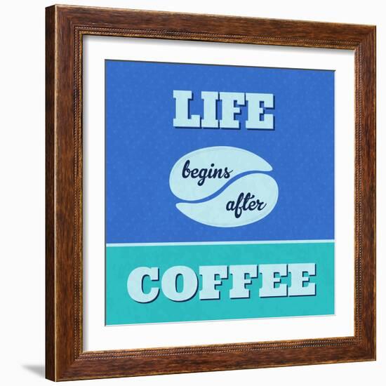 Life Begins after Coffee 1-Lorand Okos-Framed Art Print