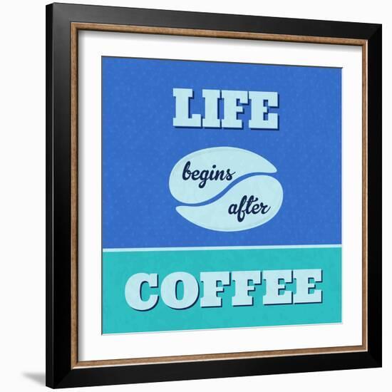 Life Begins after Coffee 1-Lorand Okos-Framed Art Print