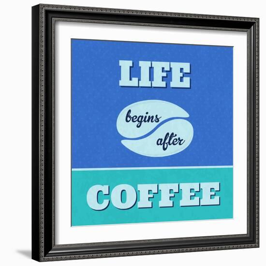 Life Begins after Coffee 1-Lorand Okos-Framed Art Print