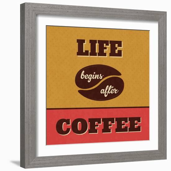 Life Begins after Coffee-Lorand Okos-Framed Art Print