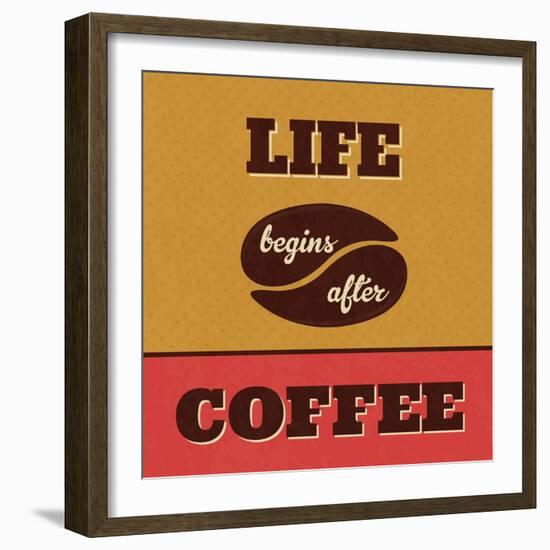 Life Begins after Coffee-Lorand Okos-Framed Art Print