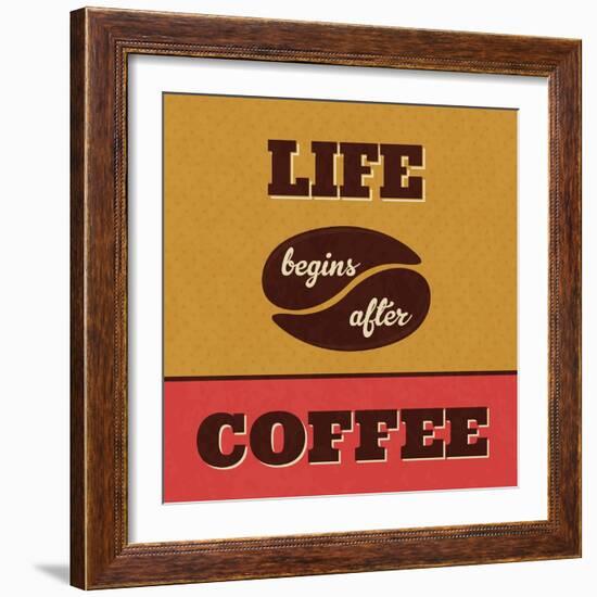 Life Begins after Coffee-Lorand Okos-Framed Art Print