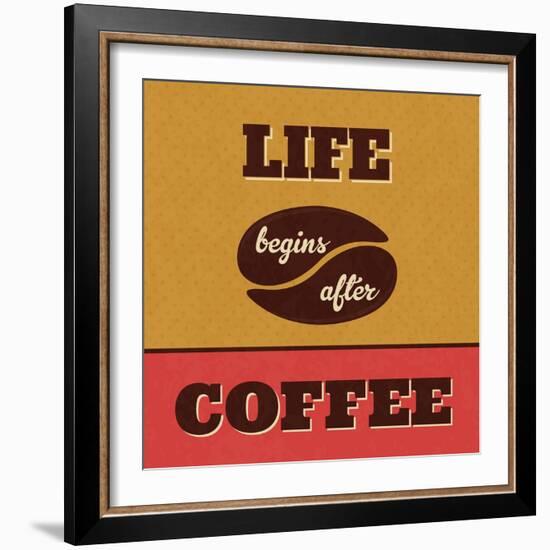 Life Begins after Coffee-Lorand Okos-Framed Art Print
