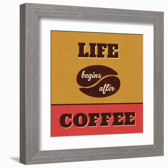 Life Begins after Coffee-Lorand Okos-Framed Art Print