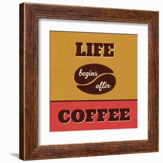 Life Begins after Coffee-Lorand Okos-Framed Art Print