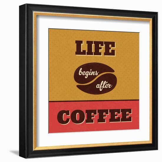 Life Begins after Coffee-Lorand Okos-Framed Art Print