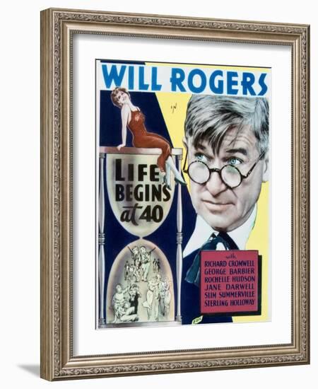 Life Begins at Forty - Movie Poster Reproduction-null-Framed Photo