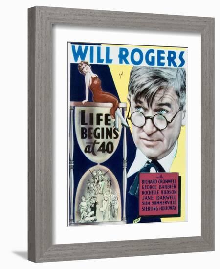 Life Begins at Forty - Movie Poster Reproduction-null-Framed Photo