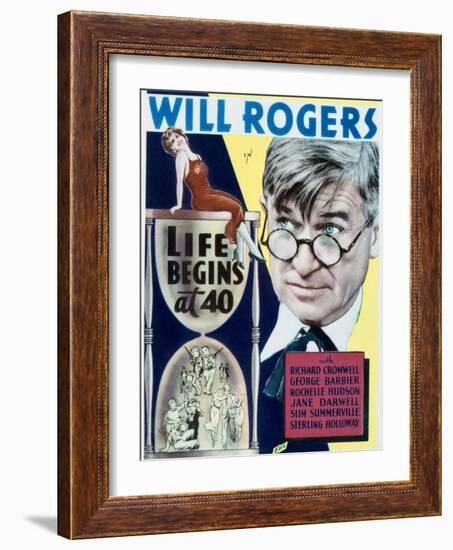 Life Begins at Forty - Movie Poster Reproduction-null-Framed Photo