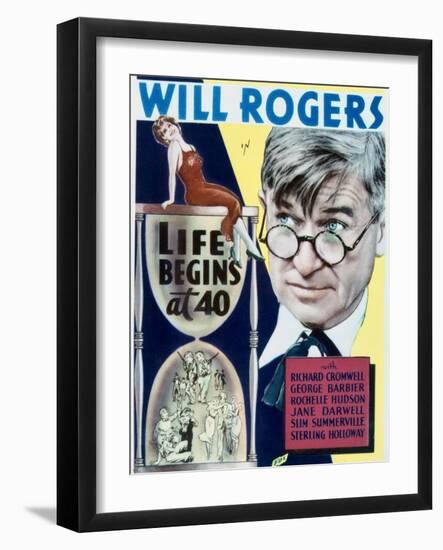 Life Begins at Forty - Movie Poster Reproduction-null-Framed Photo