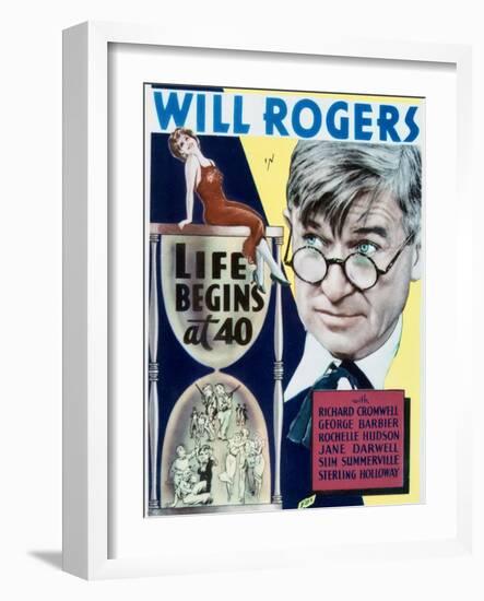 Life Begins at Forty - Movie Poster Reproduction-null-Framed Photo