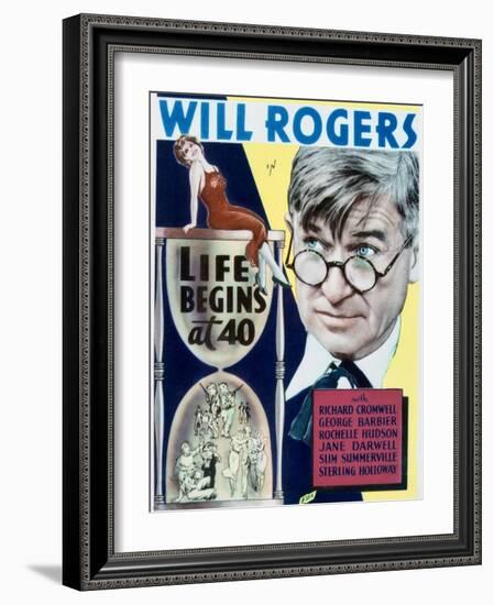 Life Begins at Forty - Movie Poster Reproduction-null-Framed Photo