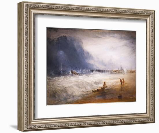 Life boat and manby apparatus going off to a stranded vessel, 19th century-Joseph Mallord William Turner-Framed Giclee Print