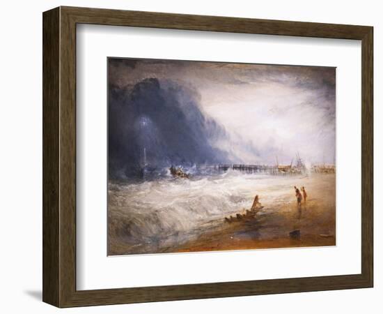 Life boat and manby apparatus going off to a stranded vessel, 19th century-Joseph Mallord William Turner-Framed Giclee Print