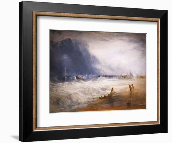 Life boat and manby apparatus going off to a stranded vessel, 19th century-Joseph Mallord William Turner-Framed Giclee Print