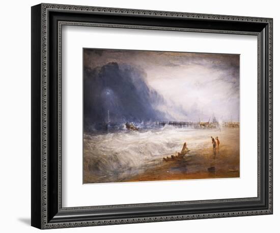 Life boat and manby apparatus going off to a stranded vessel, 19th century-Joseph Mallord William Turner-Framed Giclee Print