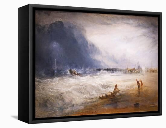 Life boat and manby apparatus going off to a stranded vessel, 19th century-Joseph Mallord William Turner-Framed Premier Image Canvas