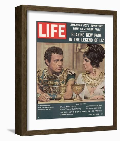 LIFE Burton-Taylor Cleopatra-null-Framed Art Print