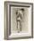 Life Drawing of a Male Nude with a Cane, C.1910-12 (Chalk on Paper)-Adolphe Valette-Framed Giclee Print