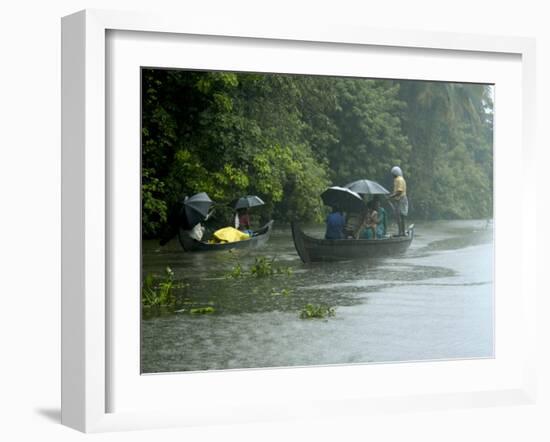 Life During the Monsoon Rains, Kerala, India-Balan Madhavan-Framed Photographic Print